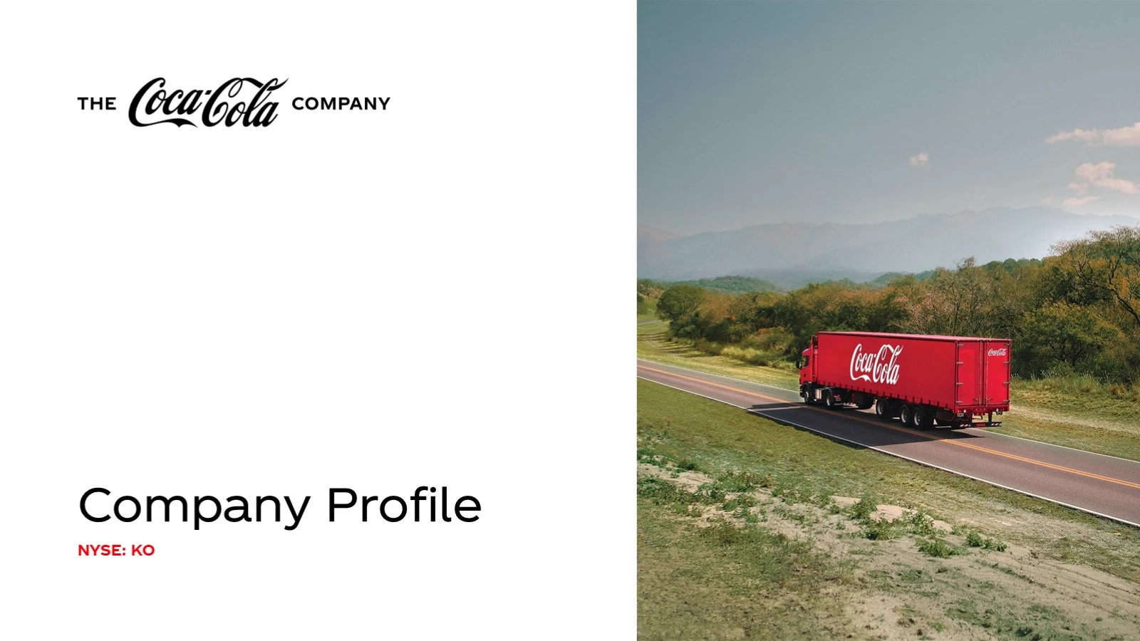 Coca-Cola company profile cover created with editide