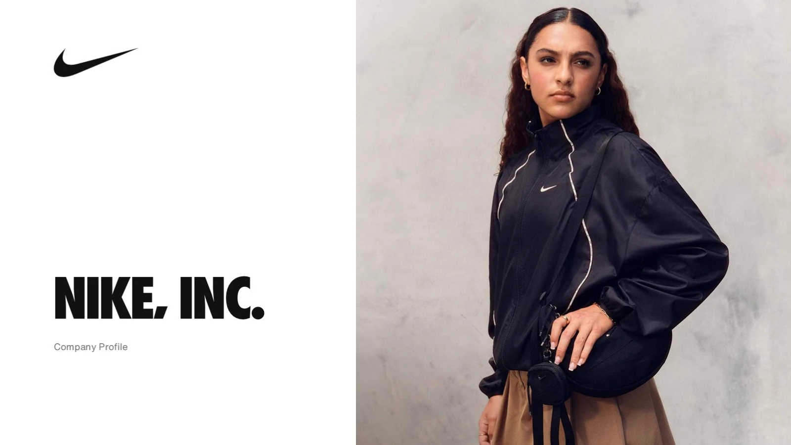 Nike company profile cover created with editide