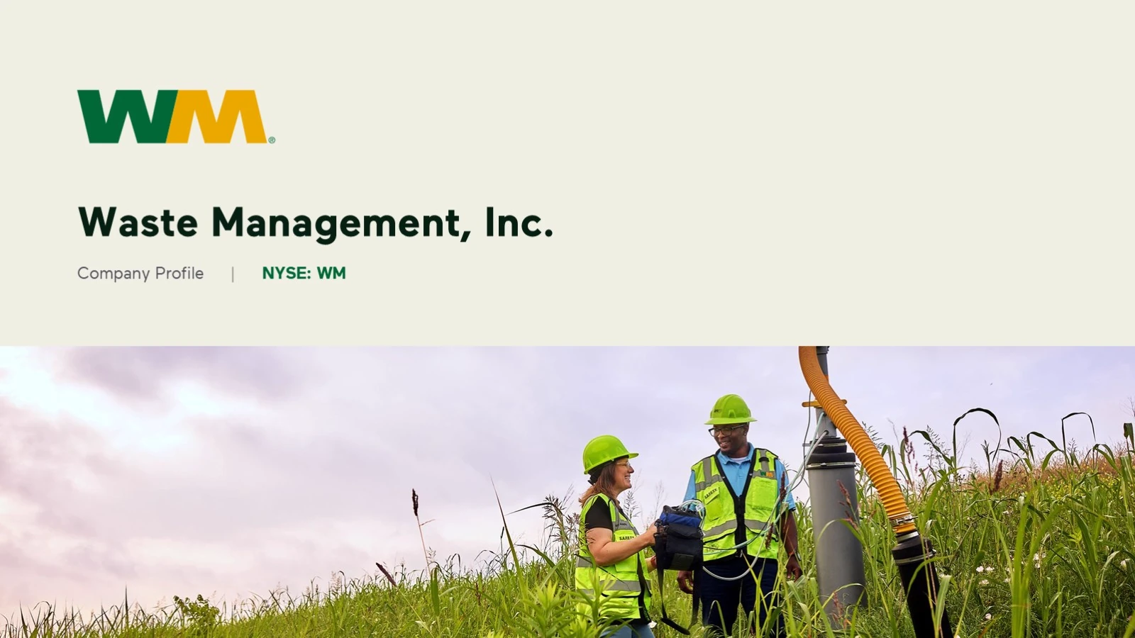 Waste Management company profile cover created with editide