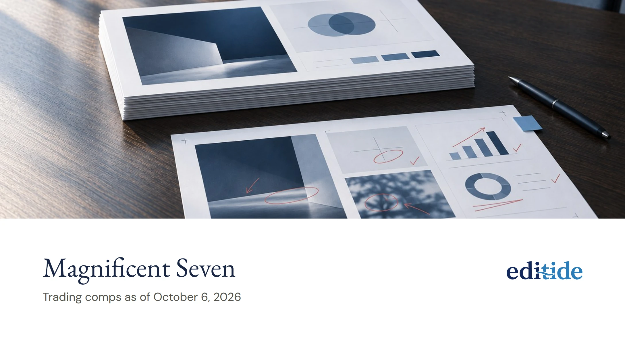 The cover of the Magnificent Seven deck: trading comps as of October 6, 2026